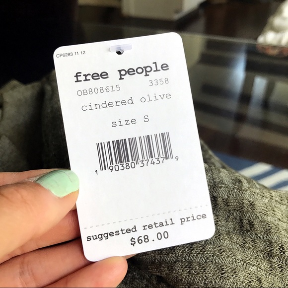 🆕 FREE PEOPLE LOOSE VNECK TOP IN CINDERED OLIVE! - Picture 9 of 11